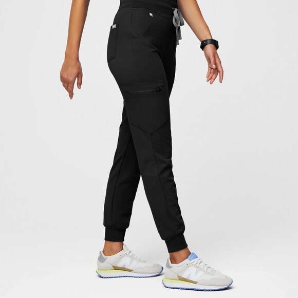 FIGS Black Zamora™ High Waisted - Tall Jogger Scrub Pants - Picture 4 of 6